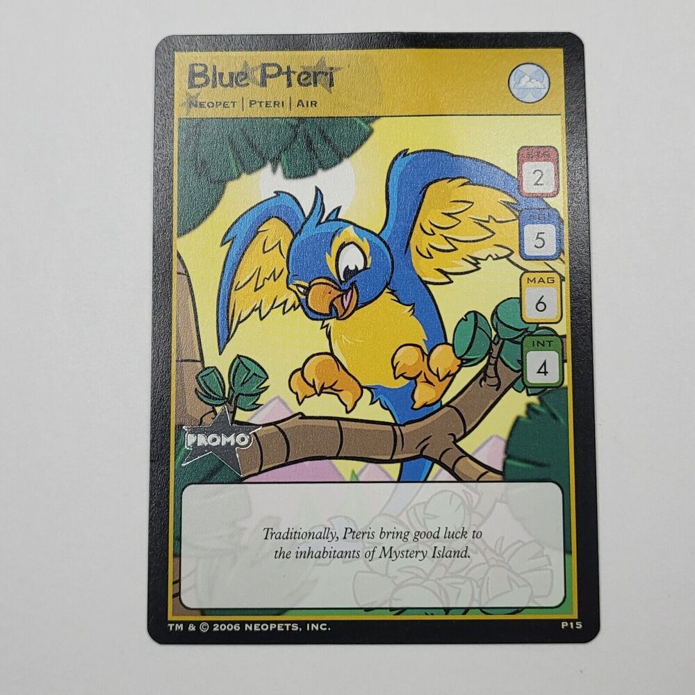 Blue Pteri P15 2006 Promo Neopets TCG Card